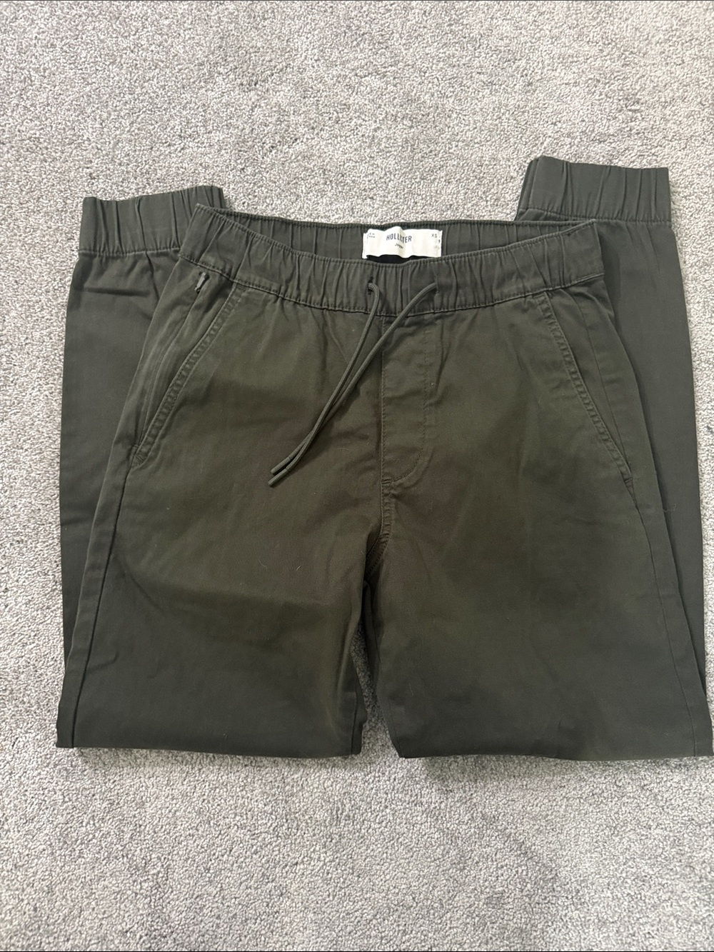 Hollister Olive Green Drawstring Joggers